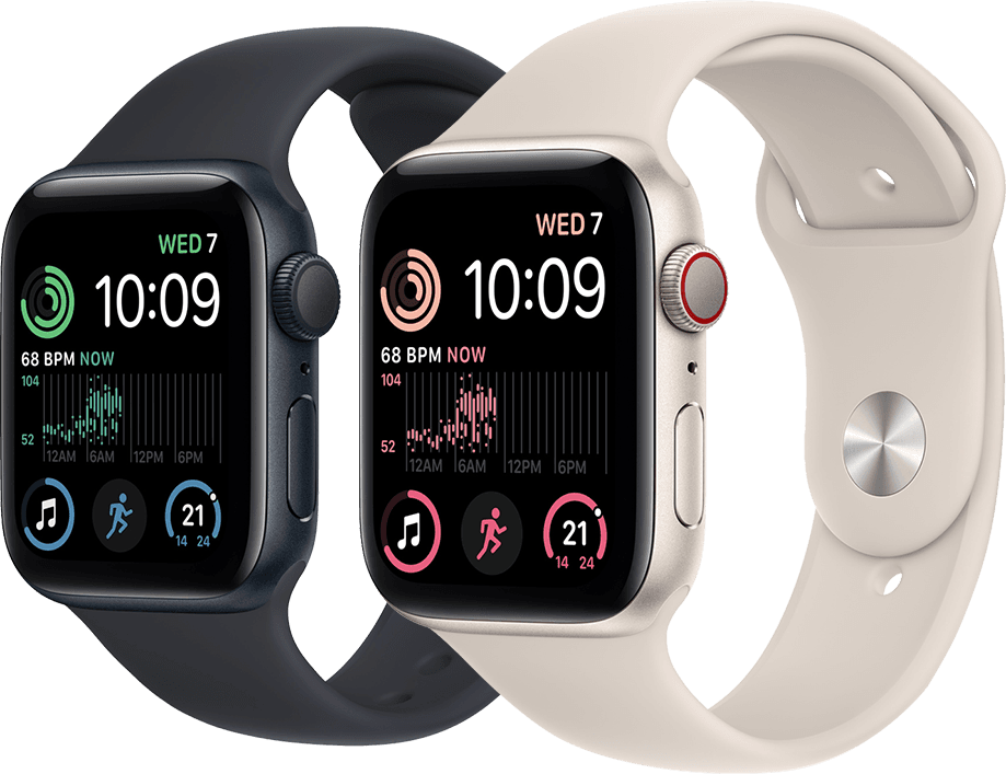 Apple SE2 There’s a lot to appreciate. Simple ways to stay connected, motivating fitness tracking, and cutting-edge health and safety features. With new strap colors, the Apple Watch SE offers an impressive array of features at an affordable price.