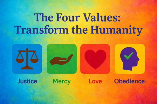 You are currently viewing The Four Values Transform Humanity: A Deep Dive into Justice, Mercy, Love & Obedience