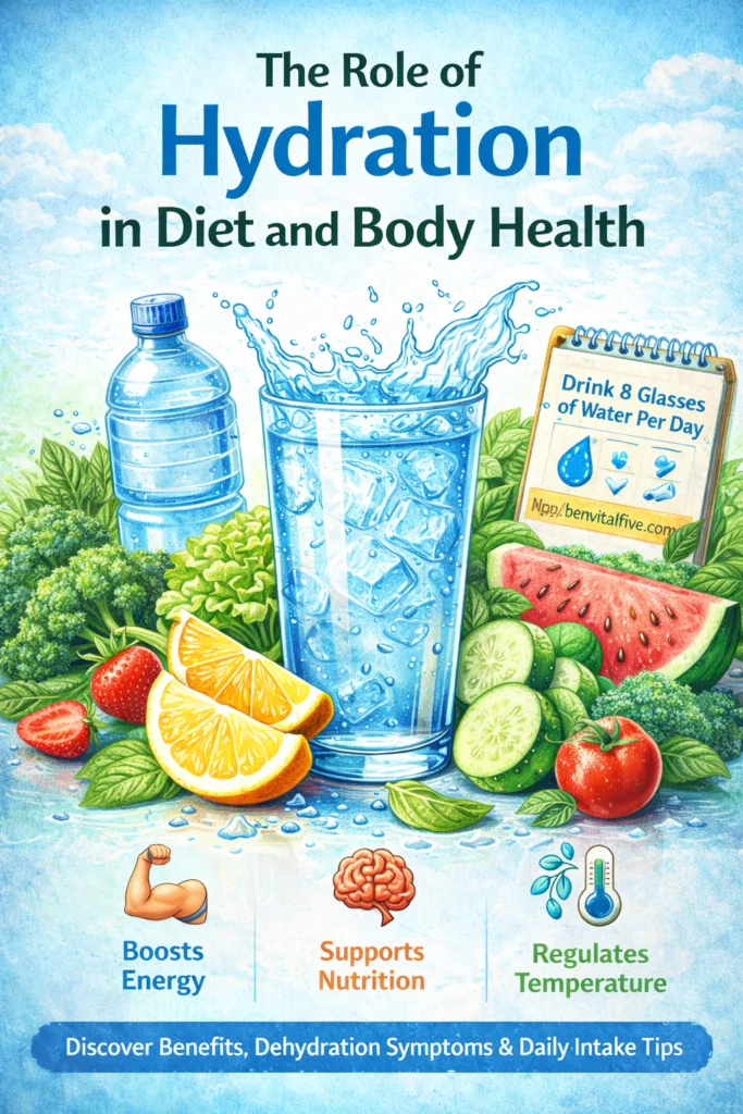The Role of Hydration in Diet and Body Health: The Invisible Pillar of Wellness