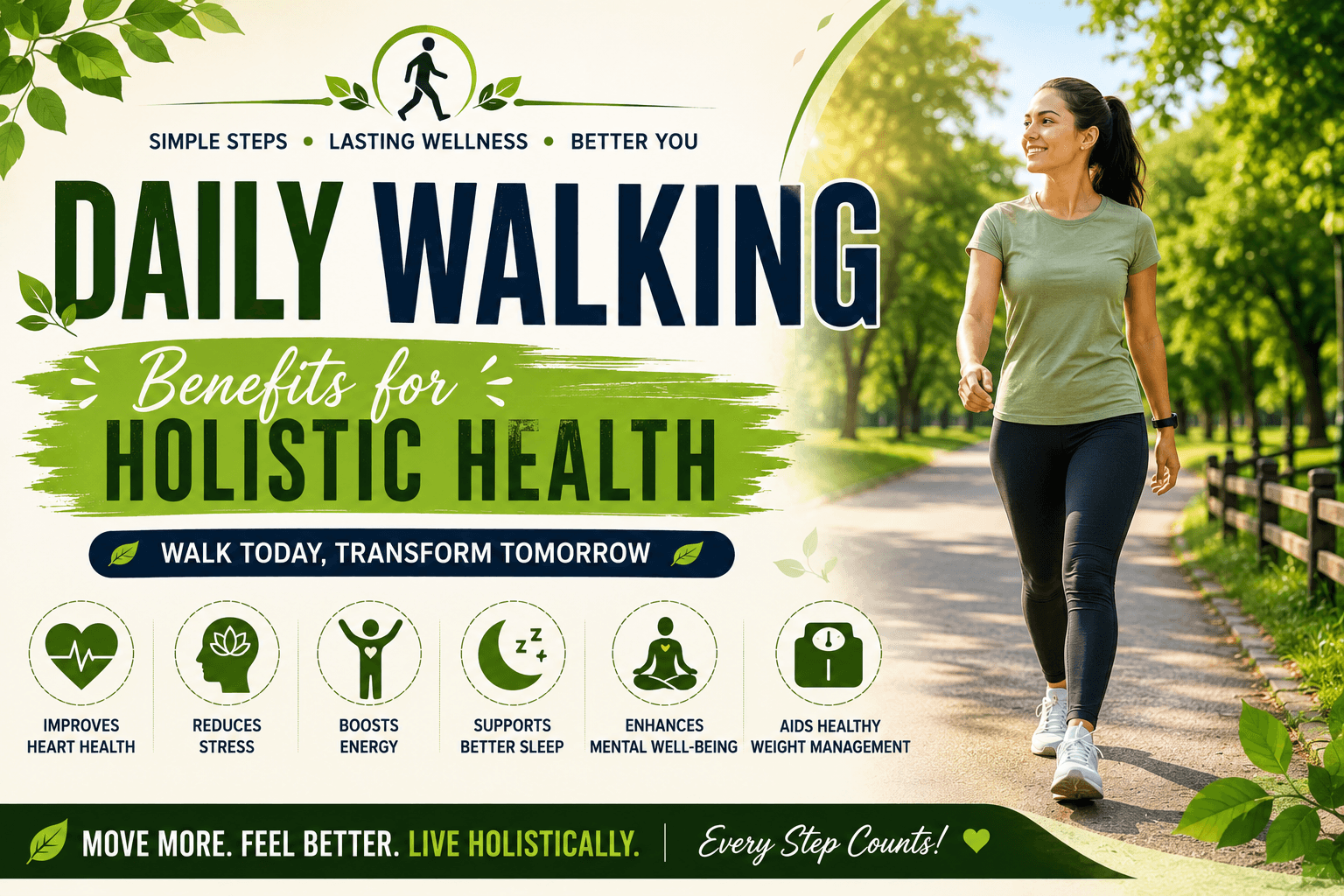 You are currently viewing Daily Walking Benefits for Holistic Health: Simple Steps Toward a Healthier Life