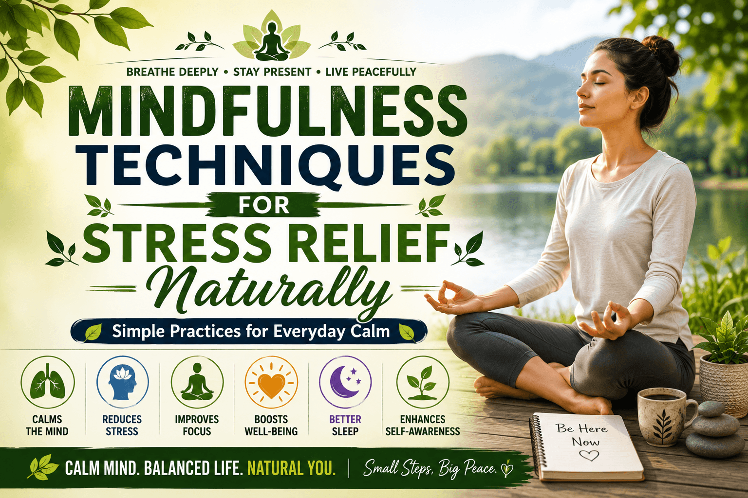 You are currently viewing Mindfulness Techniques for Stress Relief Naturally: Simple Practices for Everyday Calm