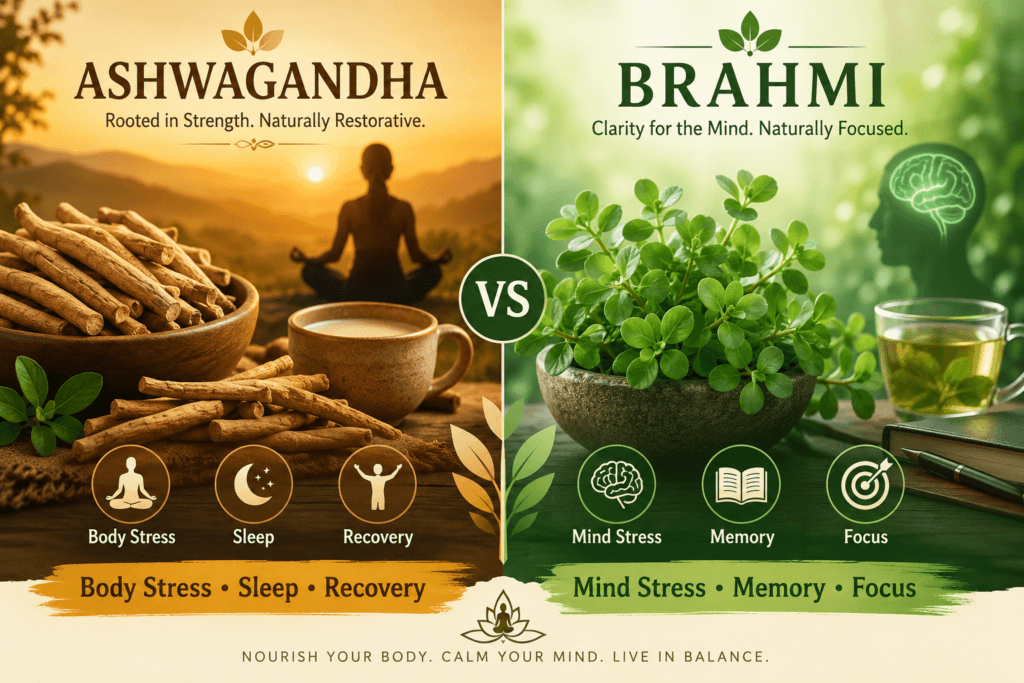 Ashwagandha vs Brahmi: Wellness Balanced