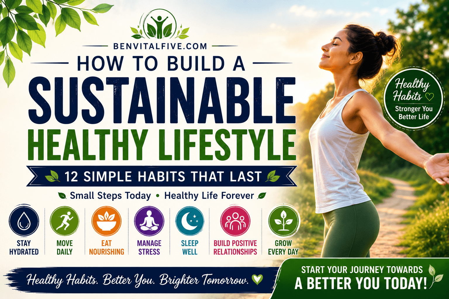 You are currently viewing How to Build a Sustainable Healthy Lifestyle: 12 Simple Habits That Last