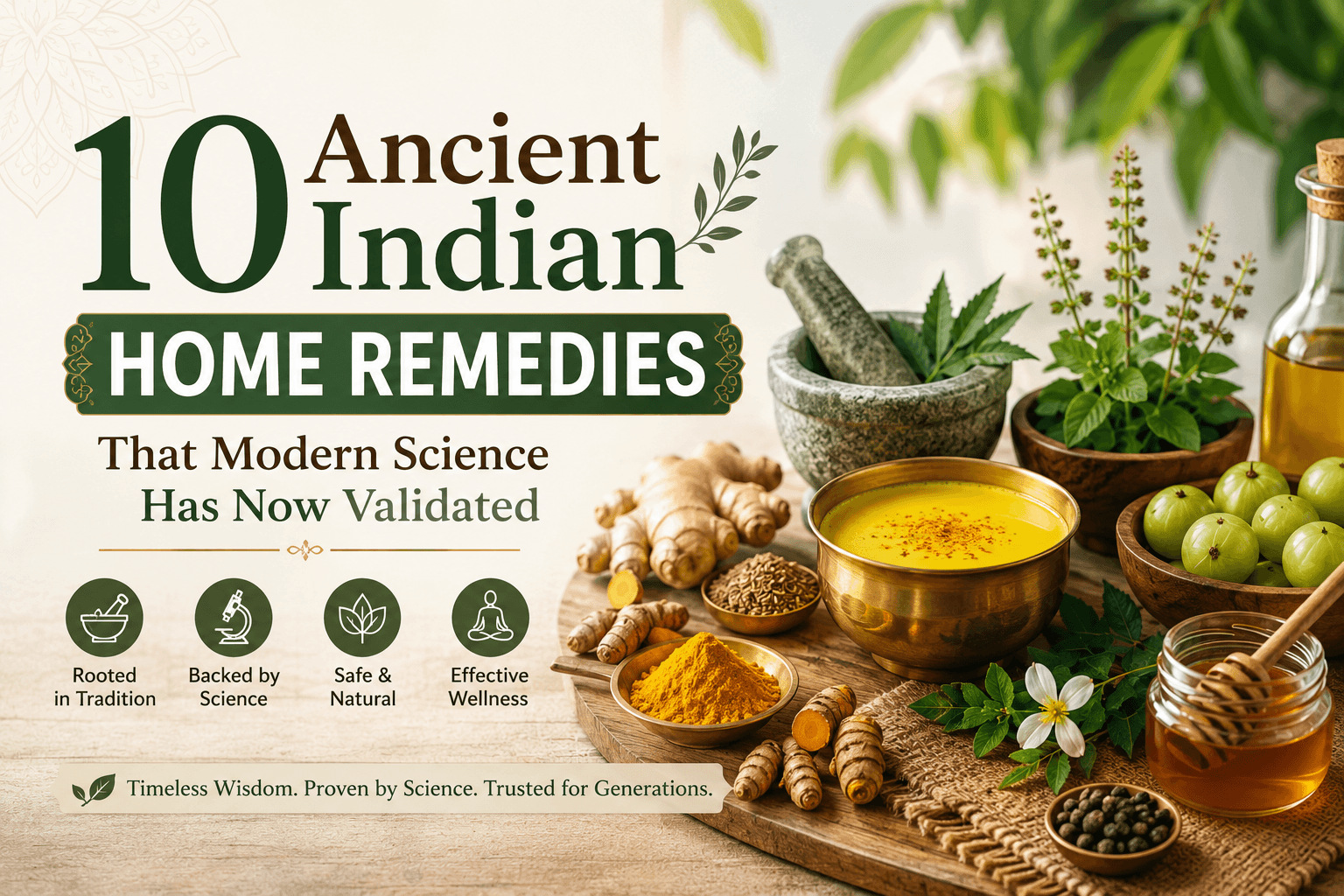 You are currently viewing 10 Ancient Indian Home Remedies That Modern Science Has Now Validated