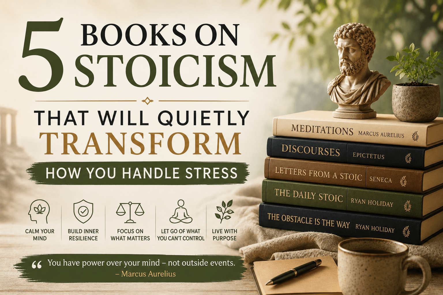 You are currently viewing 5 Books on Stoicism That Will Quietly Transform How You Handle Stress