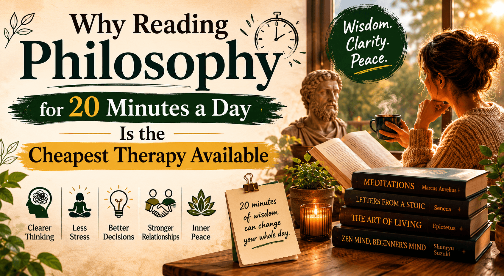 You are currently viewing Why Reading Philosophy for 20 Minutes a Day Is the Cheapest Therapy Available