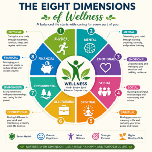 Eight dimensions of the health and wellness Journey