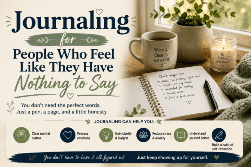You are currently viewing Journaling for People Who Feel Like They Have Nothing to Say: Simple Ways to Start Writing and Find Clarity