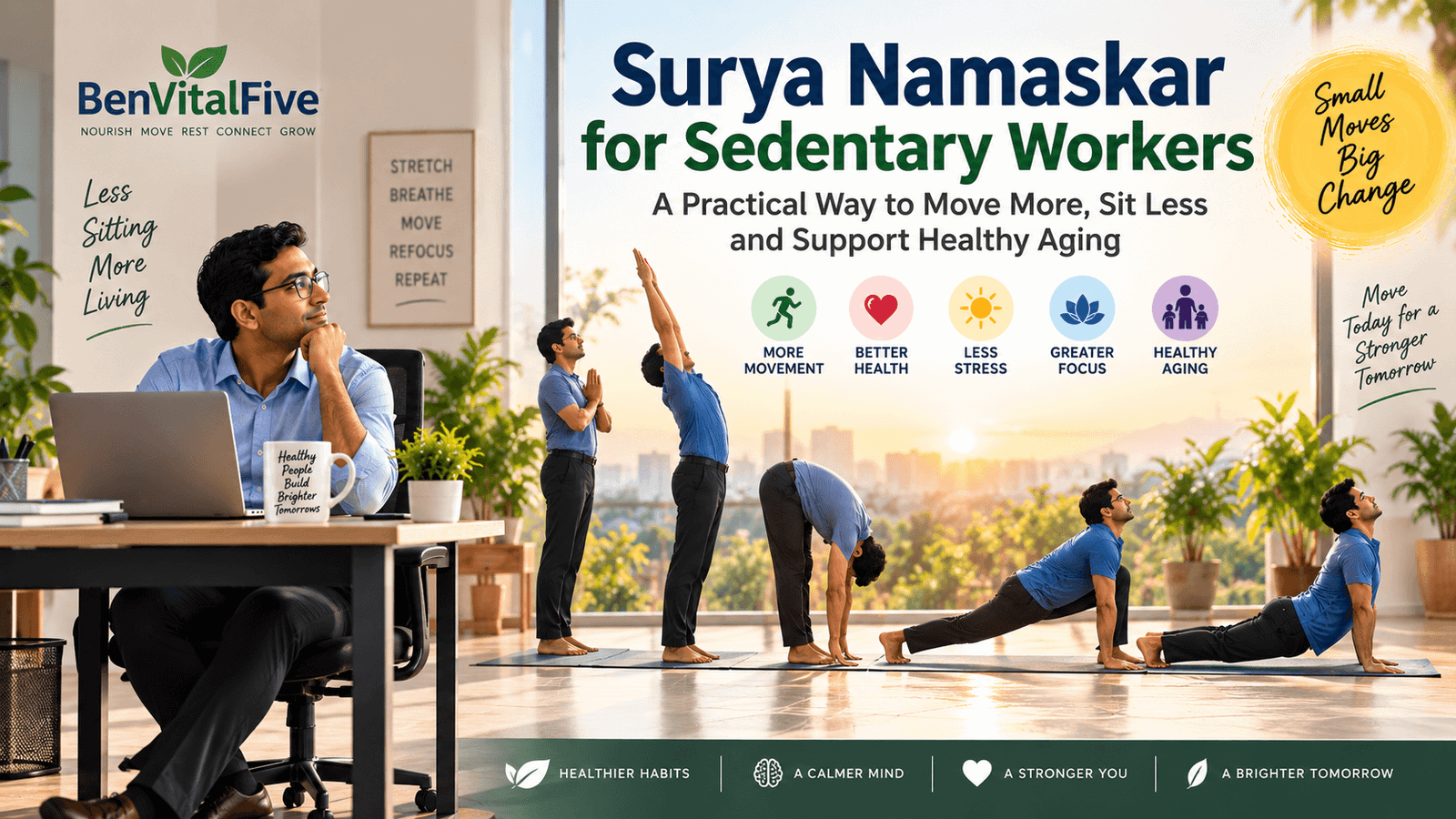 Surya Namaskar for sedentary workers